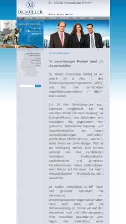 Vorschau der mobilen Webseite www.dr-mueller-immobilien.de, Dr. Müller Immobilien GmbH
