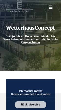 Vorschau der mobilen Webseite www.wetterhausconcept.de, WetterhausConcept GmbH
