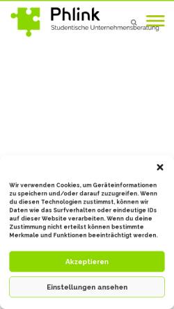 Vorschau der mobilen Webseite phlink.de, Phlink e.V.
