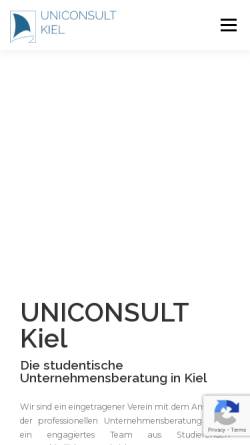 Vorschau der mobilen Webseite uniconsult-kiel.de, Uniconsult Kiel