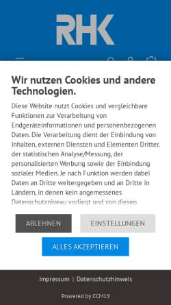 Vorschau der mobilen Webseite www.rhk-kiel.de, Rohstoffhandel Kiel GmbH & Co. KG