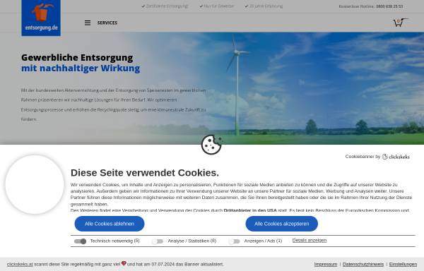 Vorschau von www.entsorgung.de, Entsorgung Punkt DE GmbH
