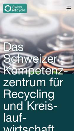 Vorschau der mobilen Webseite www.swissrecycling.ch, Ich-trenne.ch - Swiss Recycling