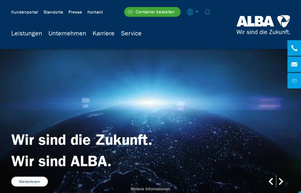 Vorschau von www.alba.info, ALBA Group plc & Co. KG