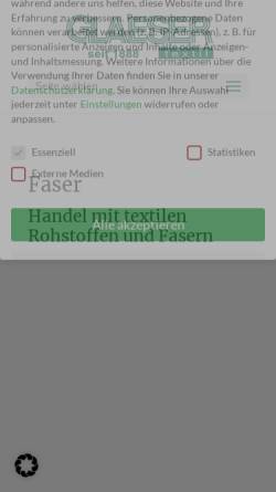 Vorschau der mobilen Webseite www.glaeser-textil-ulm.de, Reisserei - Heinrich Glaeser Nachf. GmbH