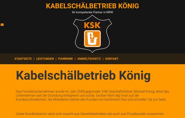 Vorschau von www.kabelschaelbetrieb.de, KSK Kabelschälbetrieb König GmbH & Co. KG