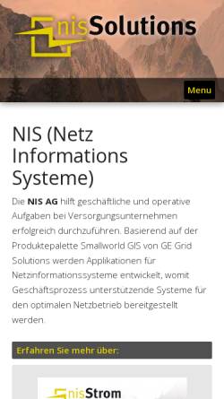 Vorschau der mobilen Webseite www.nis.ch, NIS AG