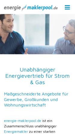 Vorschau der mobilen Webseite www.energie-maklerpool.de, Energie-maklerpool.de - E.Q Energy GmbH