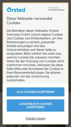 Vorschau der mobilen Webseite orsted.de, Orsted