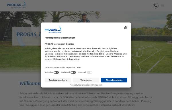 Vorschau von progas.de, PROGAS GmbH & Co KG