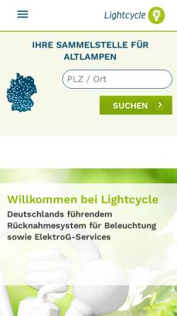 Vorschau der mobilen Webseite www.lightcycle.de, Lightcycle.de