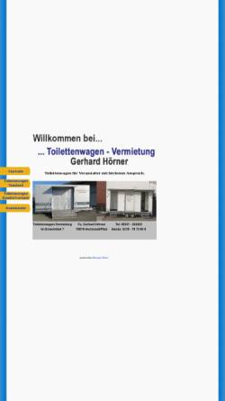 Vorschau der mobilen Webseite www.toilettenwagen-vermietung.de, Heinz Weber