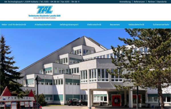 Vorschau von tal-online.de, Technische Akademie Lausitz