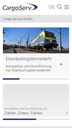 Vorschau der mobilen Webseite www.cargoserv.at, Cargo Service GmbH