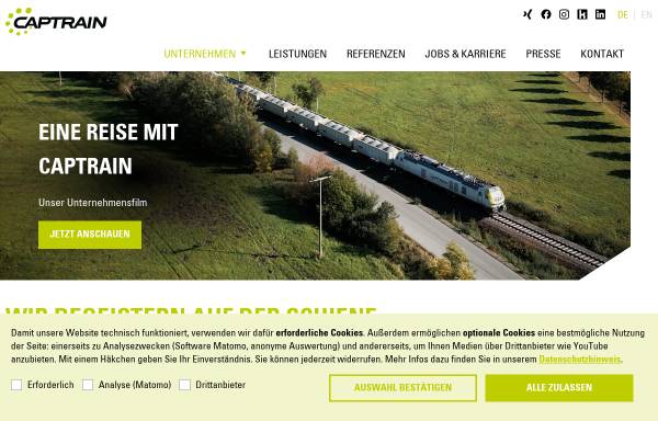 Vorschau von www.captrain.de, Dortmunder Eisenbahn GmbH