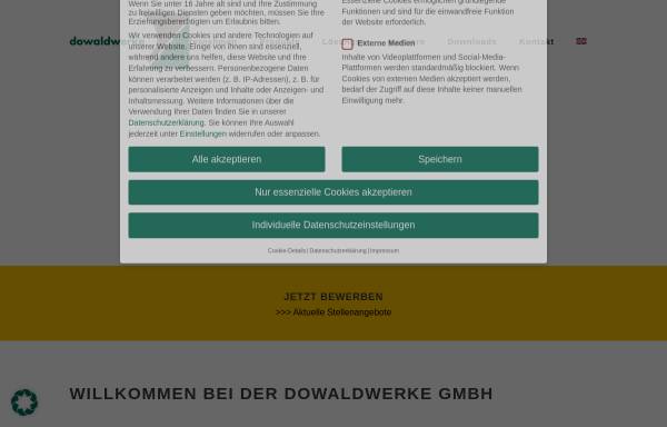Vorschau von www.dowaldwerke.de, Dowaldwerke GmbH