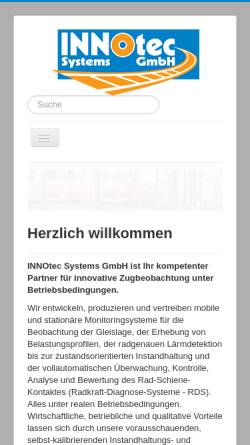Vorschau der mobilen Webseite www.innotec-systems.de, Innotec Systems GmbH