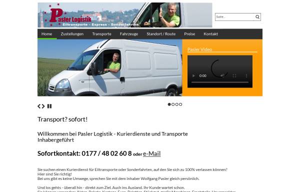 Vorschau von www.pasler-logistik.de, Pasler Logistik