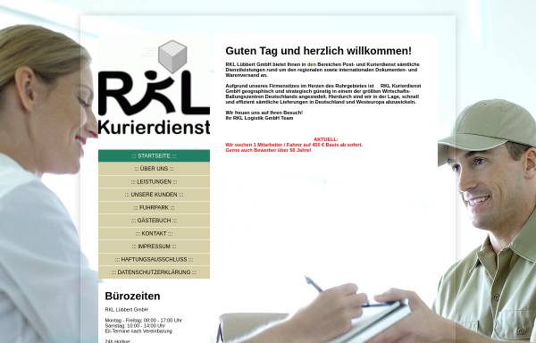 Vorschau von www.rkl-kurierdienst.de, RKL Lübbert GmbH