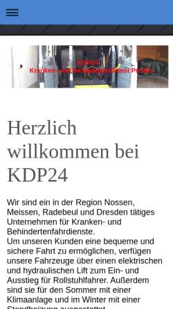 Vorschau der mobilen Webseite www.kdp24.de, Kurierdienst Preißer