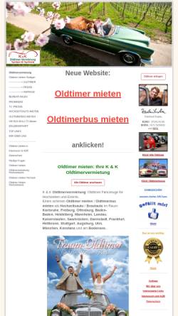 Vorschau der mobilen Webseite www.oldtimervermietung-events.de, K & K Oldtimer-Vermietung