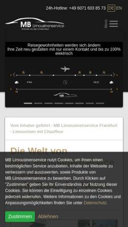 Vorschau der mobilen Webseite www.mb-limousinenservice.com, MB Limousinenservice, Matthias Becker