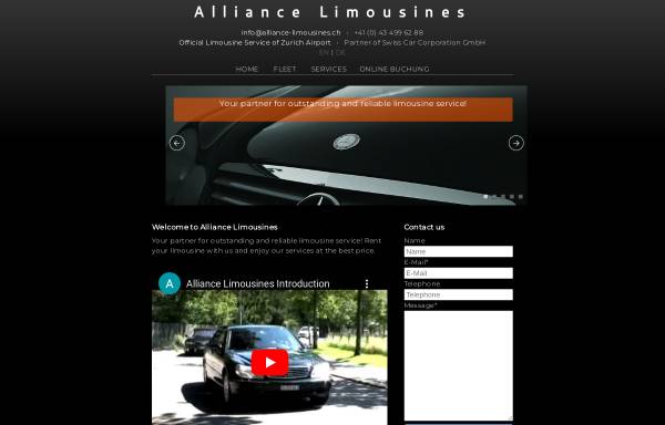Vorschau von www.alliance-limousines.ch, Alliance Limousines