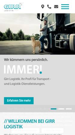 Vorschau der mobilen Webseite www.girr-logistik.de, Girr Logistik GmbH