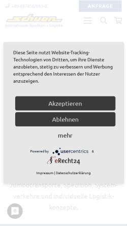 Vorschau der mobilen Webseite www.schuon.com, Alfred Schuon GmbH