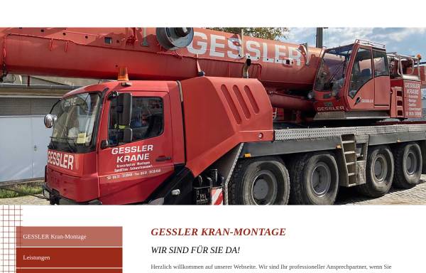 Vorschau von www.gessler-kranmontage.de, Gessler Kran-Montage GmbH & Co. KG