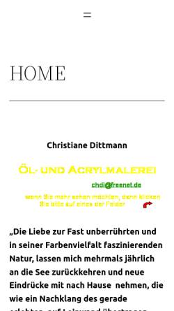 Vorschau der mobilen Webseite www.oelmalerei-dittmann.de, Ölmalerei von Ch. Dittmann
