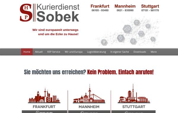 Vorschau von www.kurierdienst-sobek.de, Spedition Sobek GmbH