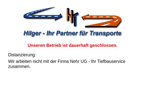 Vorschau von www.hilger-transporte.de, Hilger Transporte