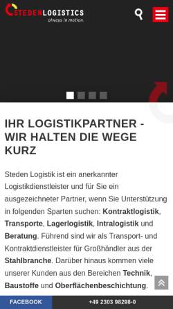 Vorschau der mobilen Webseite www.steden-logistik.de, Steden Logistik GmbH