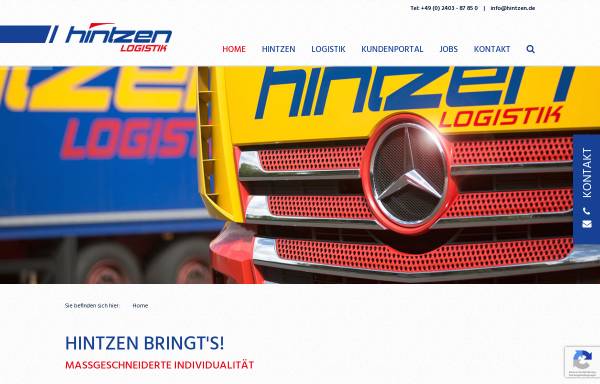 Vorschau von www.hintzen.de, Hintzen Logistik GmbH