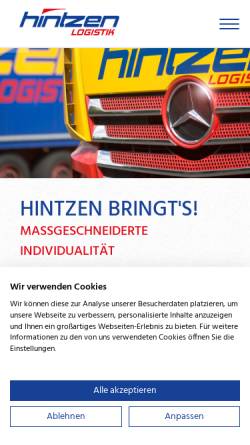 Vorschau der mobilen Webseite www.hintzen.de, Hintzen Logistik GmbH