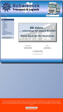 Vorschau der mobilen Webseite www.schwientek-transport.de, Schwientek Transport & Logistik