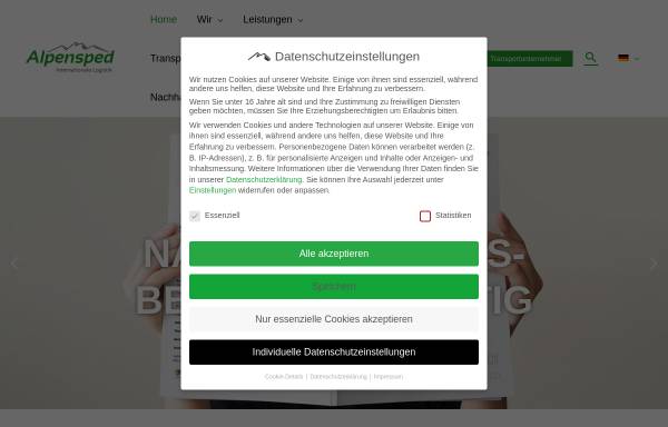 Vorschau von www.alpensped.de, Alpensped GmbH
