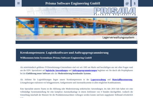 Vorschau von www.prisma-software.de, Prisma Software Engineering GmbH - Lagerverwaltungssystem, Materialflussrechner, Individualsoftware