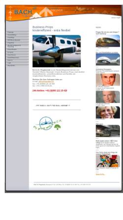 Vorschau der mobilen Webseite www.bachflug.at, B.A.C.H. Flugbetriebsgesellschaft m.b.H.