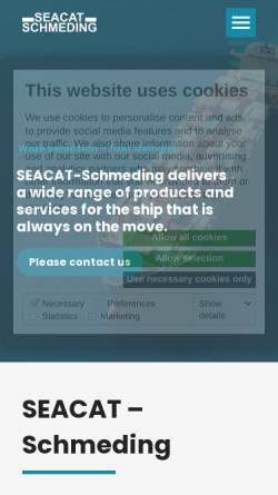 Vorschau der mobilen Webseite www.sea-cat.dk, Seacat - Schmeding