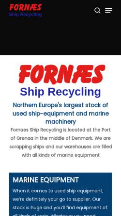 Vorschau der mobilen Webseite www.fornaes.dk, Fornaes Shipbreaking