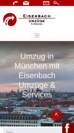 Vorschau der mobilen Webseite www.eisenbach-umzug.de, Eisenbach Umzüge & Services Internationale Möbeltransporte GmbH