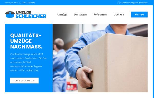 Vorschau von www.umzuege-schleicher.de, Umzüge Schleicher GmbH