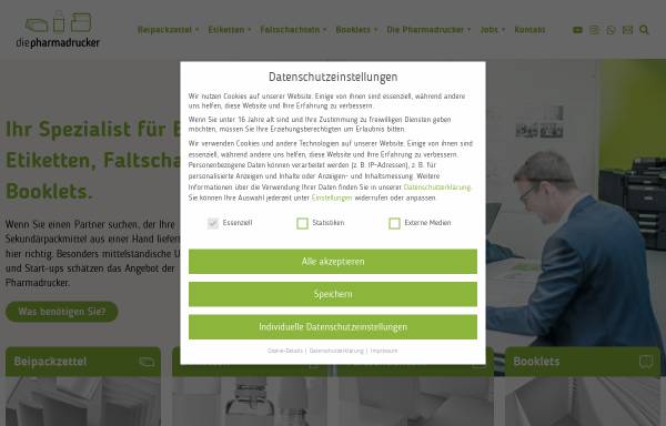 Vorschau von www.diepharmadrucker.de, Die Pharmadrucker GmbH
