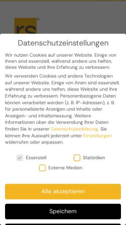 Vorschau der mobilen Webseite www.rs-druckmaschinen.de, RS Druckmaschinen GmbH