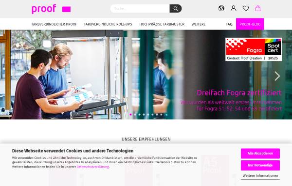 Vorschau von shop.proof.de, Proof GmbH