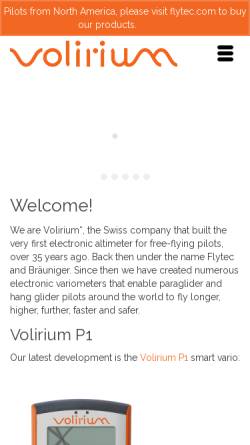 Vorschau der mobilen Webseite www.volirium.com, Flytec AG