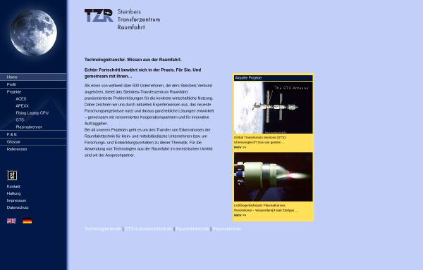 Vorschau von www.tz-raumfahrt.de, Steinbeis Transferzentrum Raumfahrt