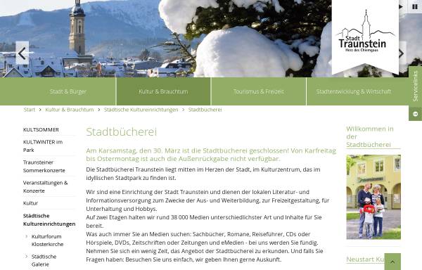Vorschau von www.stadtbuecherei-traunstein.de, Stadtbücherei Traunstein